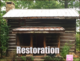 Historic Log Cabin Restoration  Laurel Hill, North Carolina
